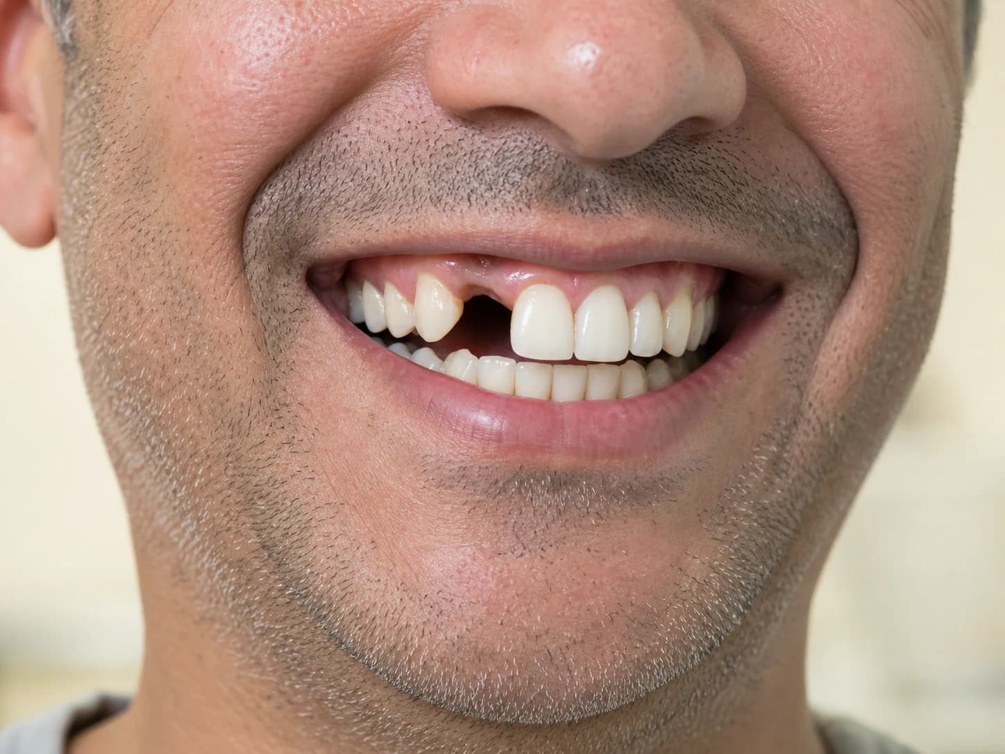 Visual simulation before restoring a missing tooth